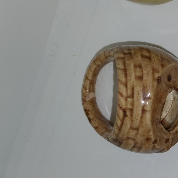 6 Signed Vintage Ceramic Napkin Holder Rings - Picture 11 of 11